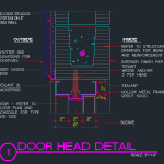 Door Header - Metal Frame in CMU Bond Beam