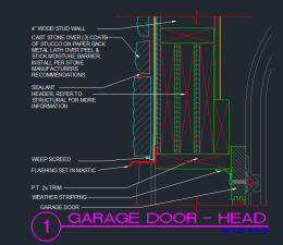 Garage Door Head Detail