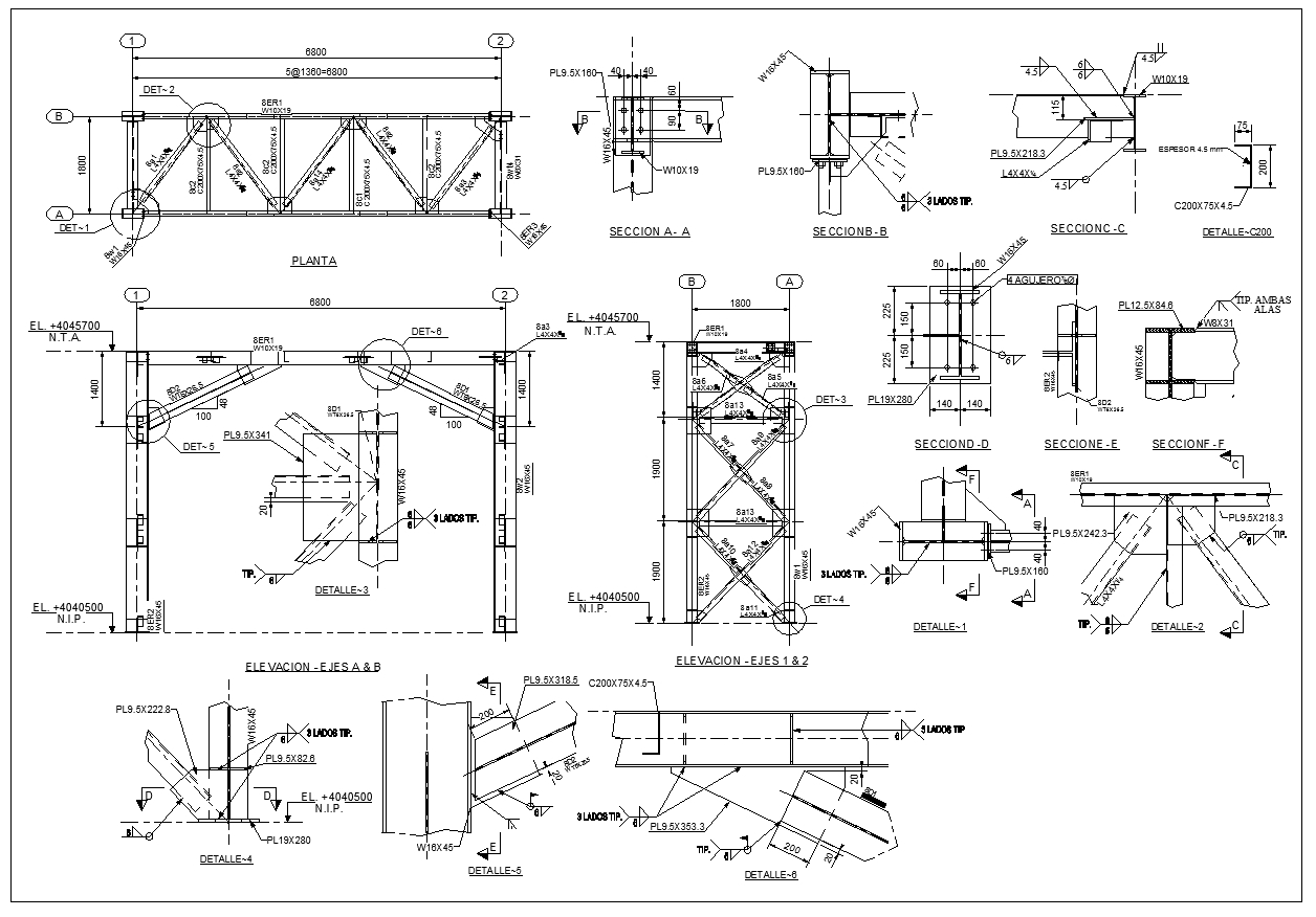 Steel Structure Details V3】★ - CAD Files, DWG files, Plans and Details