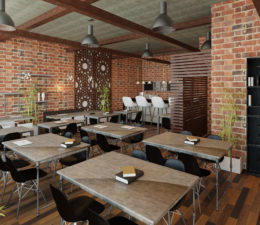 Study Lounge and cafe Revit project