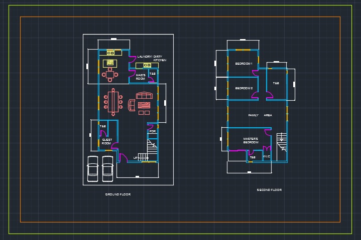 Residential House plan - CAD Files, DWG files, Plans and Details