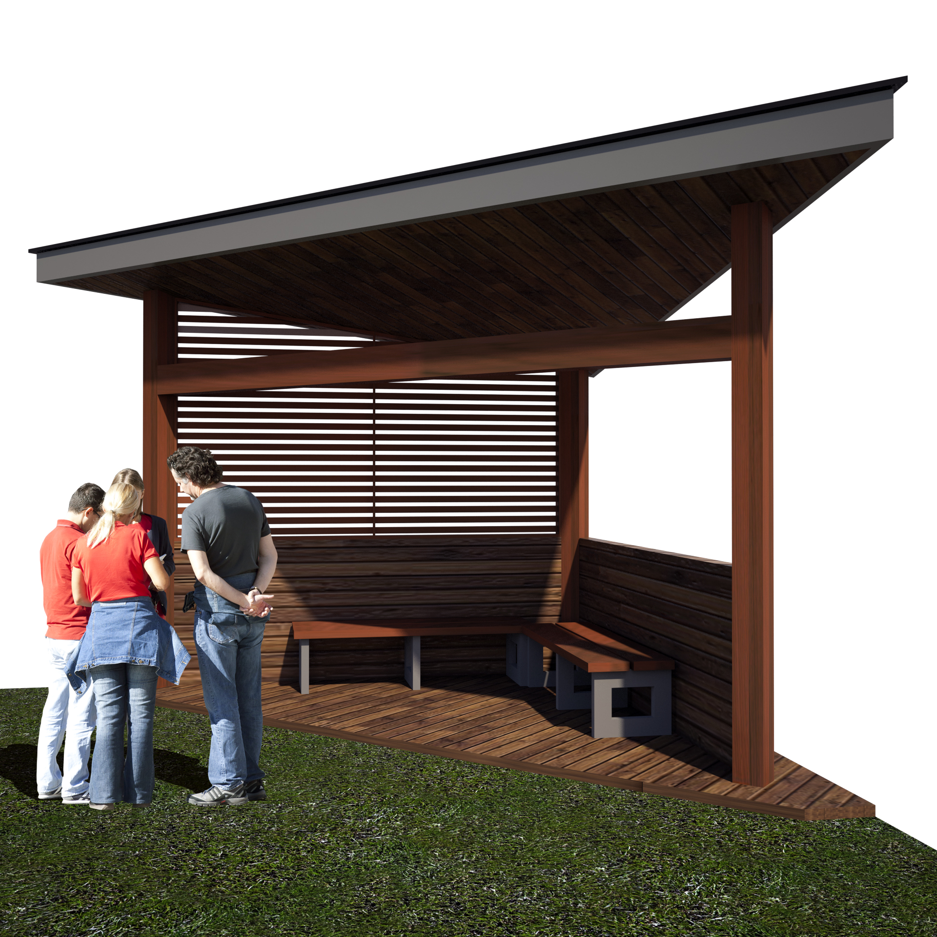  Modern Gazebo  CAD Files DWG files Plans and Details