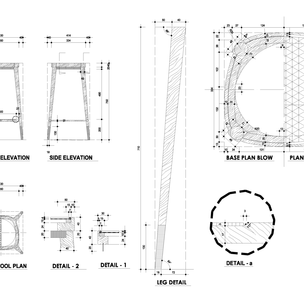 bar stool - CAD Files, DWG files, Plans and Details