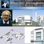 14 Projects of Richard Meier Architecture Sketchup 3D Models