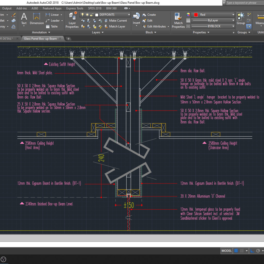 Detail Section Of Box Up Beam Cad Files Dwg Files Plans And Details