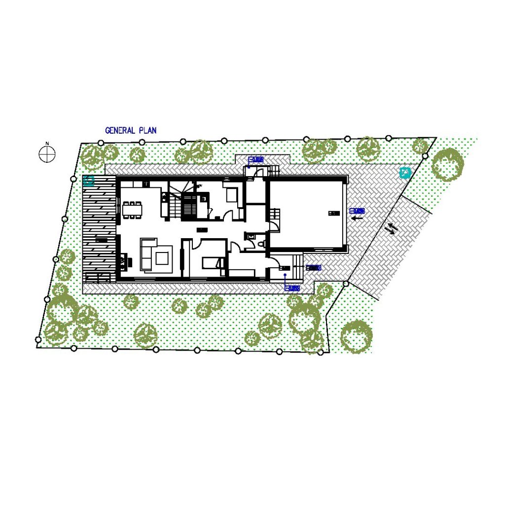 Modern House Plan 2D - CAD Files, DWG files, Plans and Details