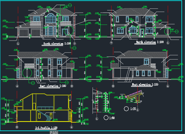  House  Plan  Drawing  7 CAD Files DWG files Plans and Details