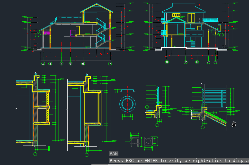  House  Plan  Drawing 4 CAD Files DWG files Plans and Details