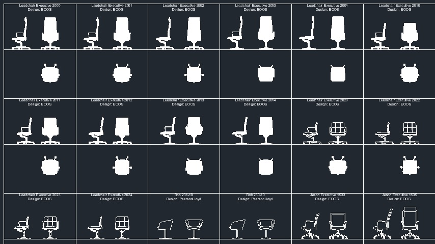 office chairs - CAD Files, DWG files, Plans and Details