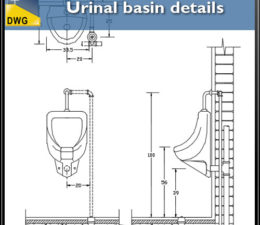 Urinal basin CAD Details