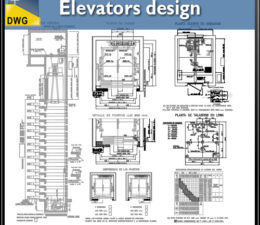 【CAD Details】Detail drawing blocks of elevators design CAD Details