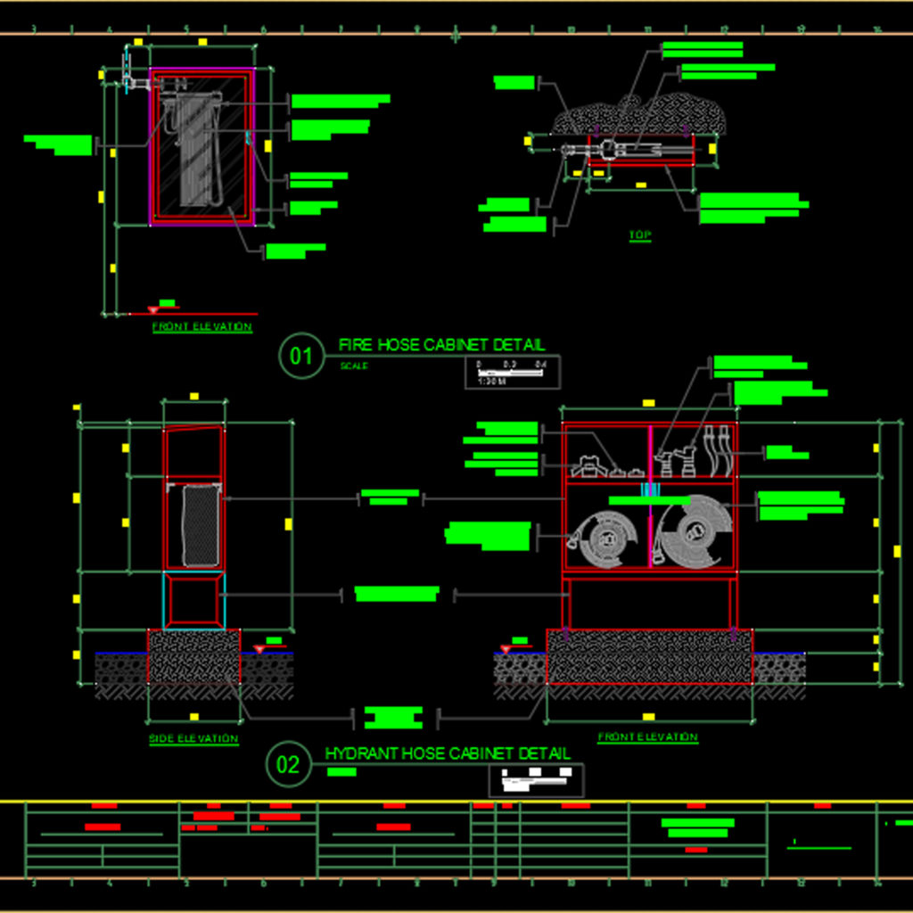 Typical Fire Hose Cabinet DWG Detail Download Plan N Design, 41% OFF