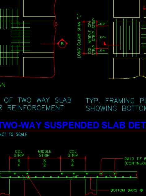 Two Way Suspended Slab Detail Cad Files Dwg Files Plans And Details