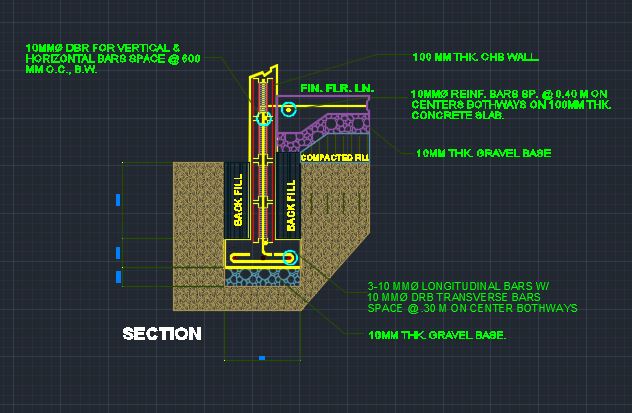 Wall finishes joinery and section drawing in dwg file. - Cadbull