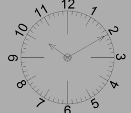 Standard clock. Geometrically correct.