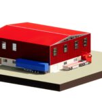 Warehouse G+M steel structure in Revit 3D model
