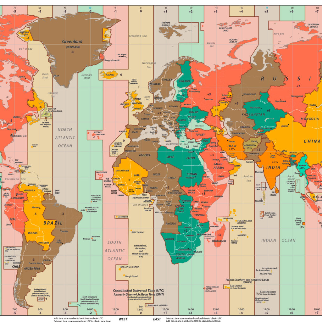 Standard Time Zone Of The World CAD Files, DWG files, Plans and Details