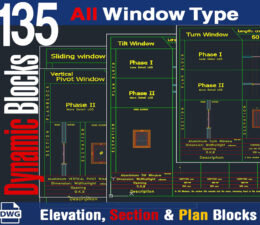 Window Dynamic CAD Blocks