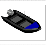 SMALL BOAT 3D DRAWING
