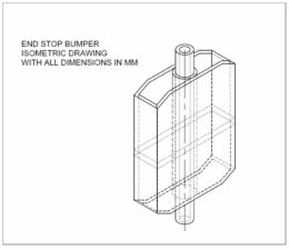 END STOP BUMPER (CRANE STOPS) ISOMETRIC DRAWING