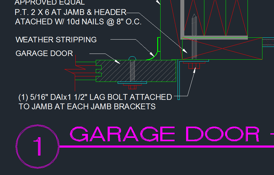 Garage Door Jamb Detail Cad Files Dwg Files Plans And Details