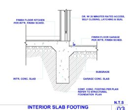 EXTERIOR CONCERT SLAB FOOTING AND EXTERIOR WALL DETAIL AT PORCH - CAD ...
