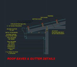 Roof Eaves & Gutter Detail